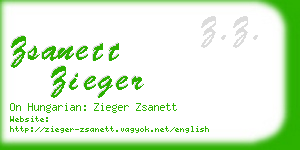 zsanett zieger business card